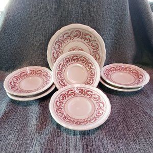 Vintage Shenango Peppercorn Restaurant Plate Set/6